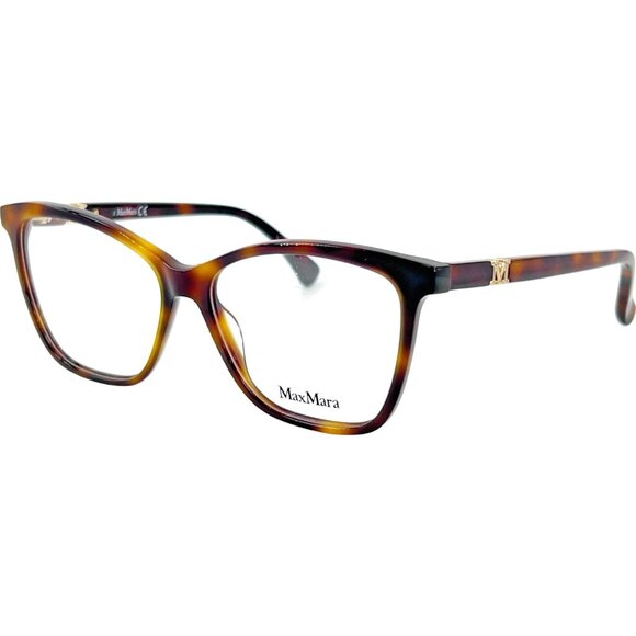 Max Mara MM5017 Women's Eyeglass Frame Shiny Classic Havana - Picture 1 of 5